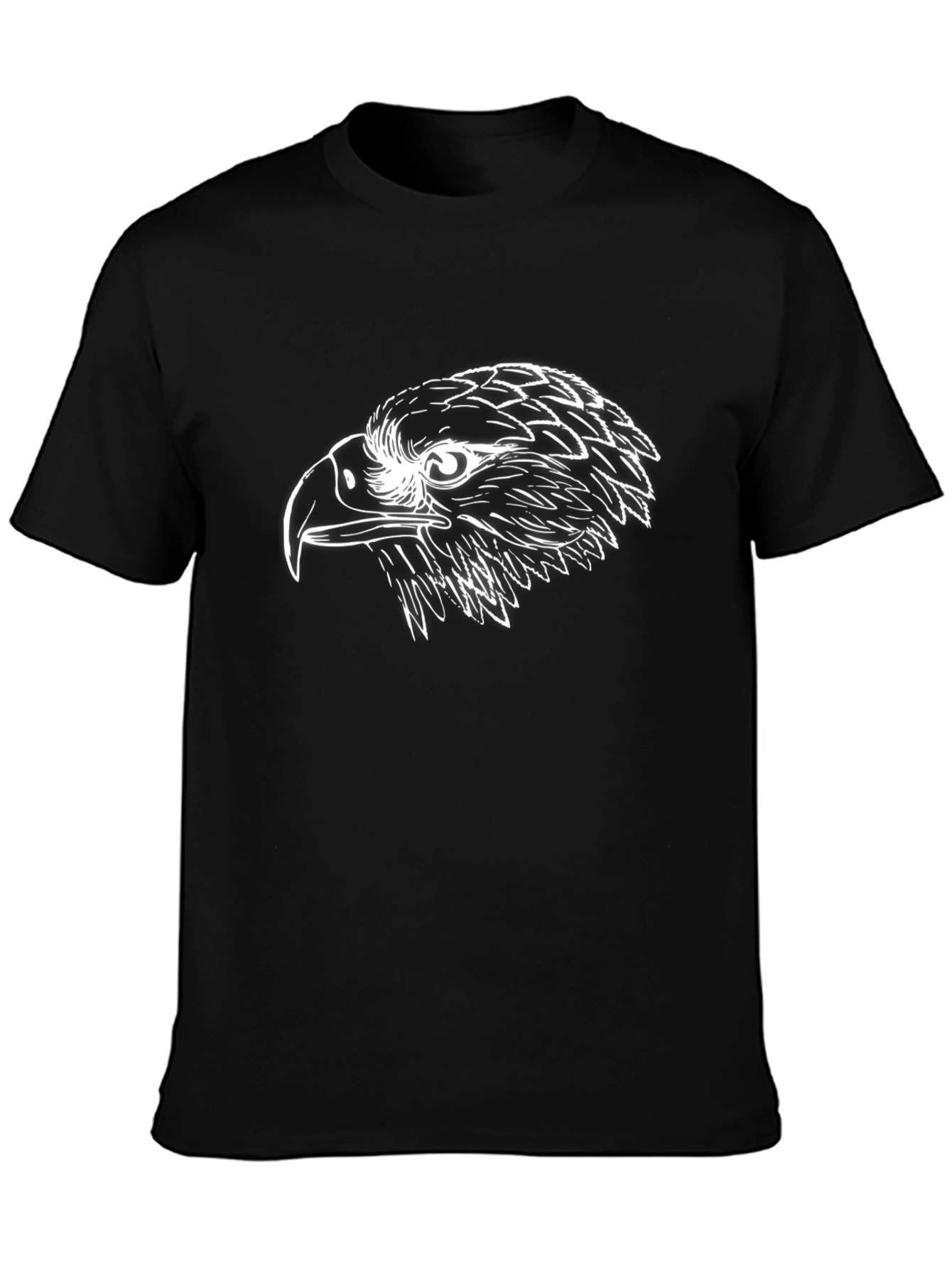 Mens Black Eagle Graphic T-Shirt