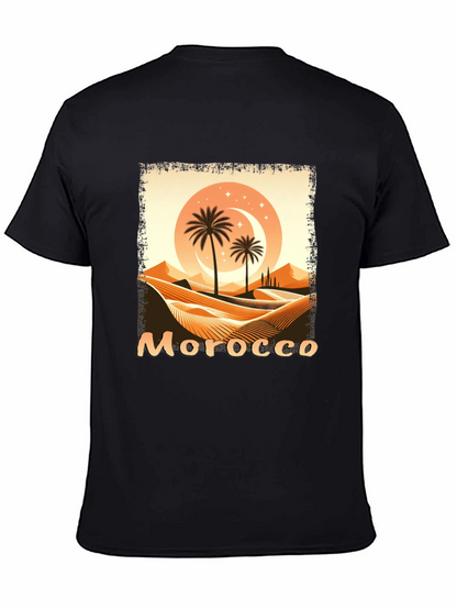 Morocco Desert Palm Tree Graphic T-Shirt