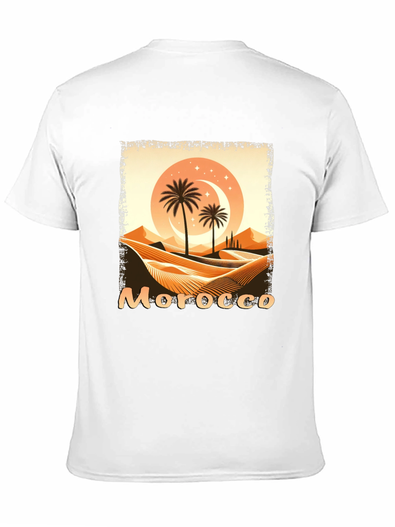 Morocco Desert Palm Tree Graphic T-Shirt