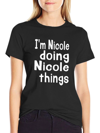 Im Nicole Doing Things Black T-Shirt