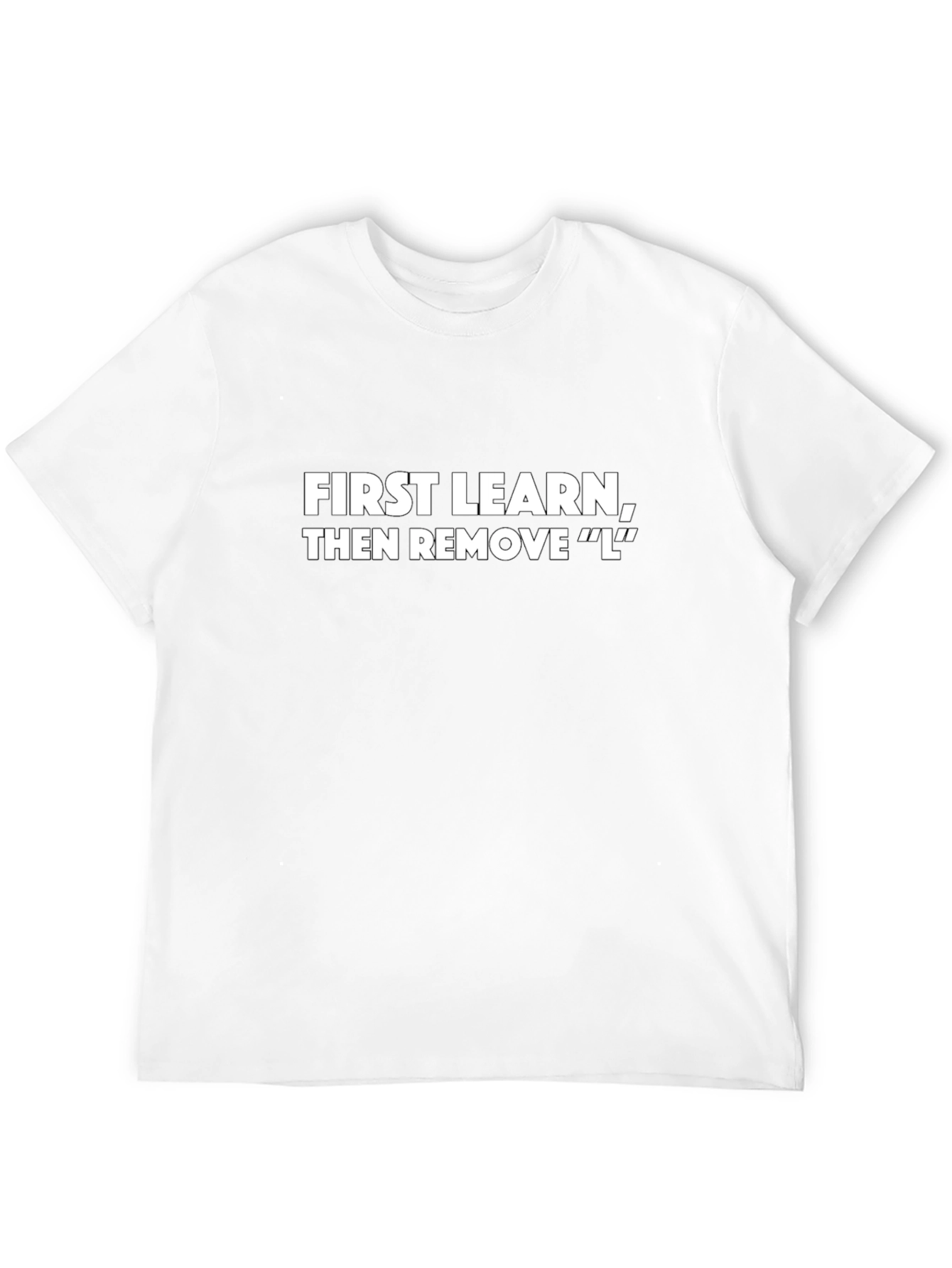 Learn Then Remove L Black Graphic T-Shirt