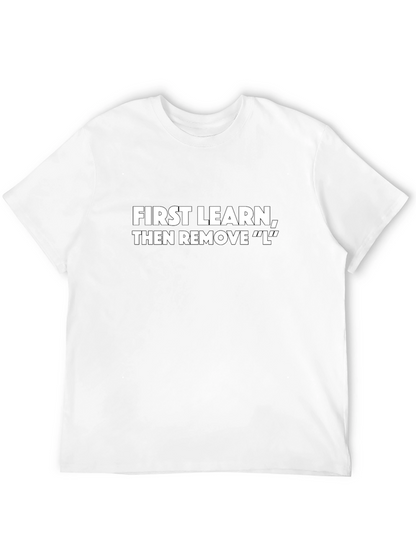 Learn Then Remove L Black Graphic T-Shirt