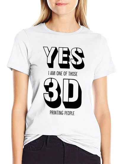 Yes 3D Printing People Black T-Shirt
