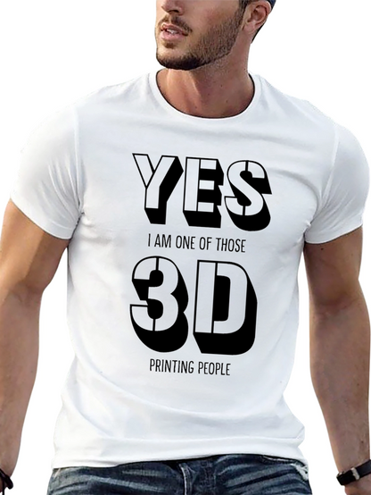 Yes 3D Printing People Black T-Shirt