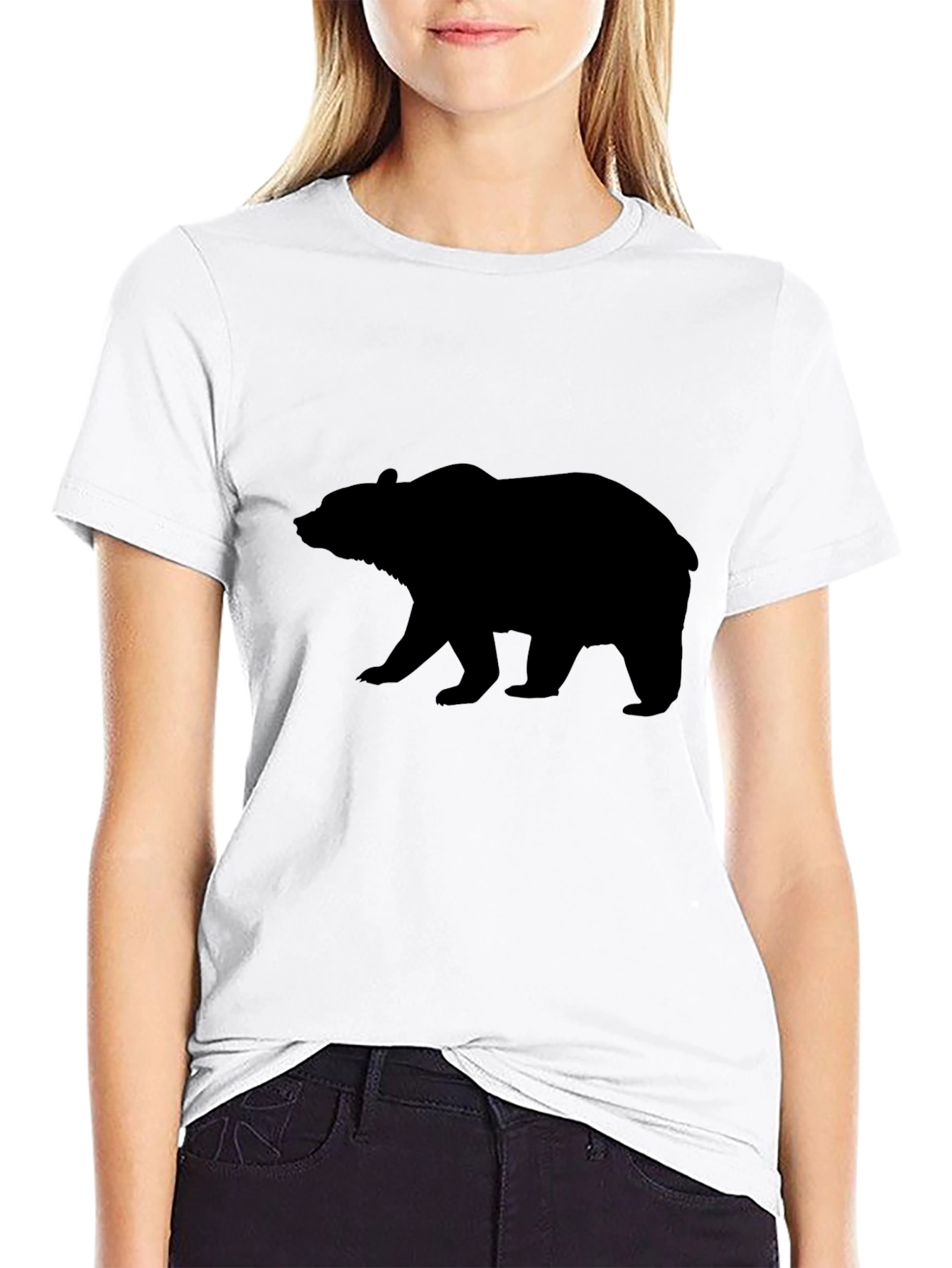 Bear Silhouette Black T-Shirt