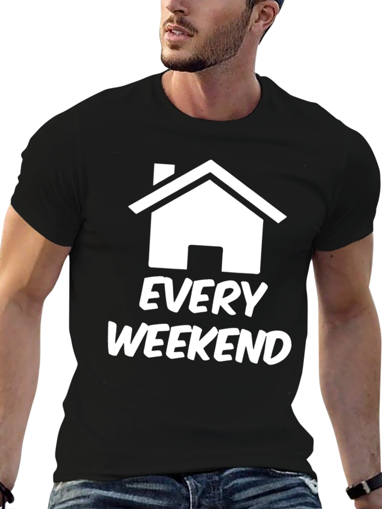 Every Weekend Home T-Shirt Black Graphic Tee