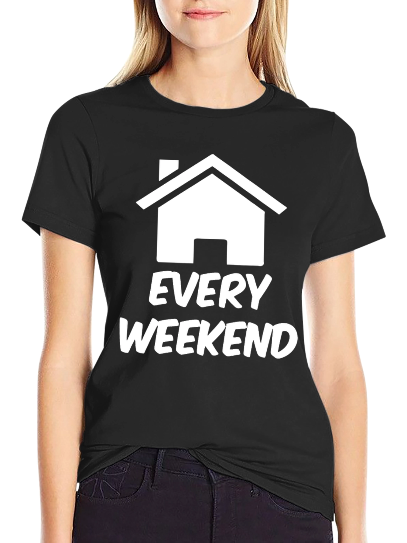 Every Weekend Home T-Shirt Black Graphic Tee