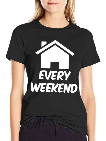 Every Weekend Home T-Shirt Black Graphic Tee