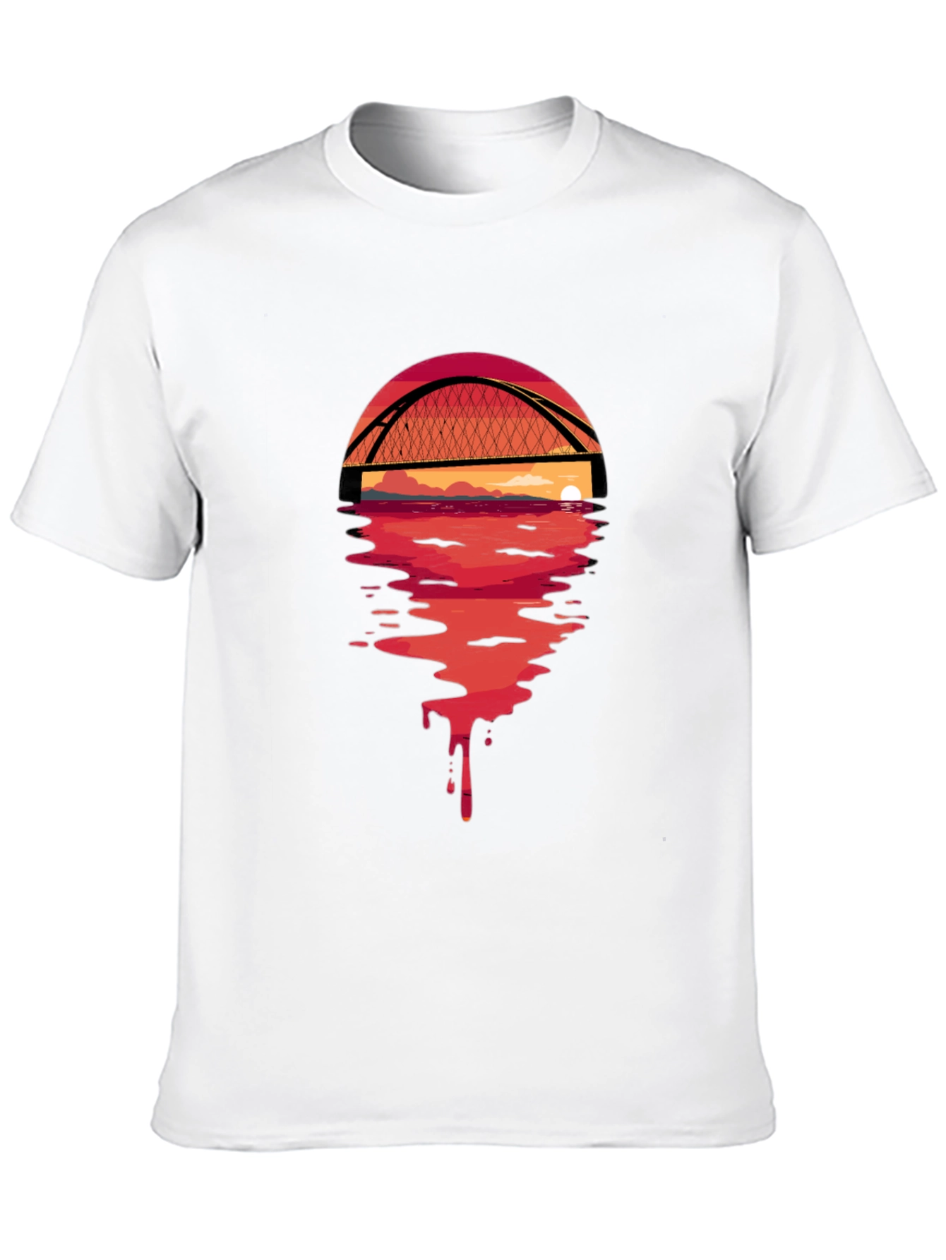 Sunset Bridge Graphic Tee - Black