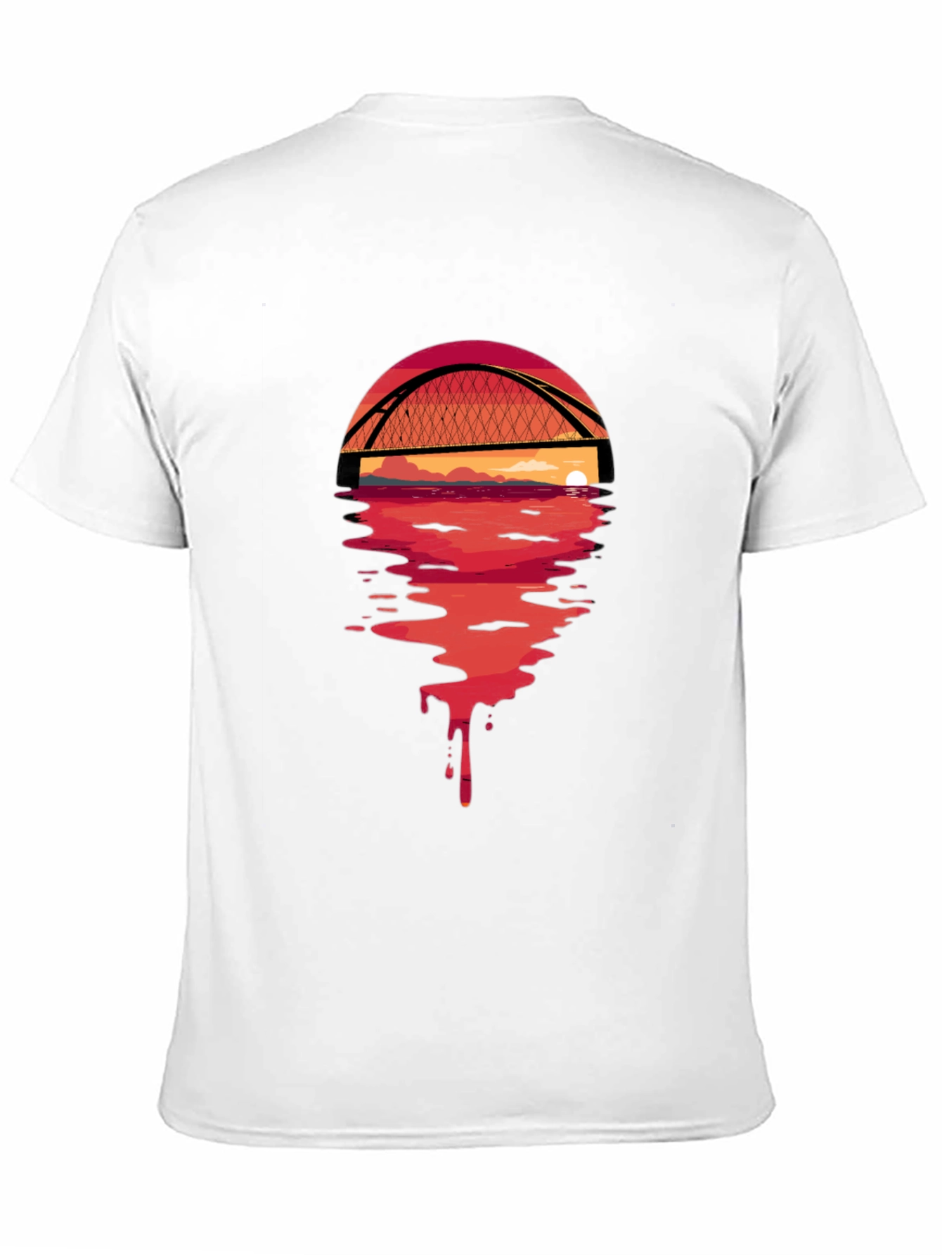 Sunset Bridge Graphic Tee - Black