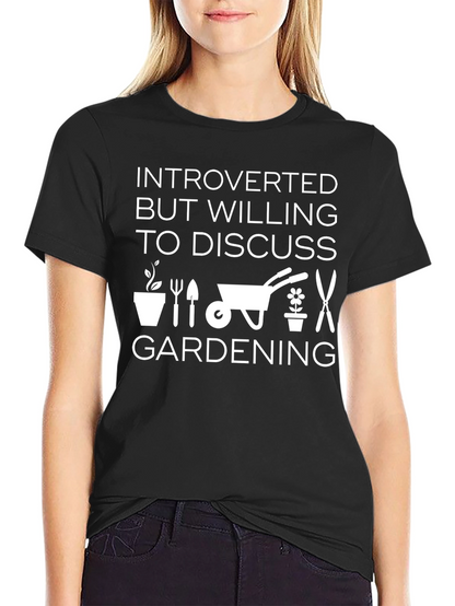 Introverted Gardening T-Shirt - Funny Gardener Gift