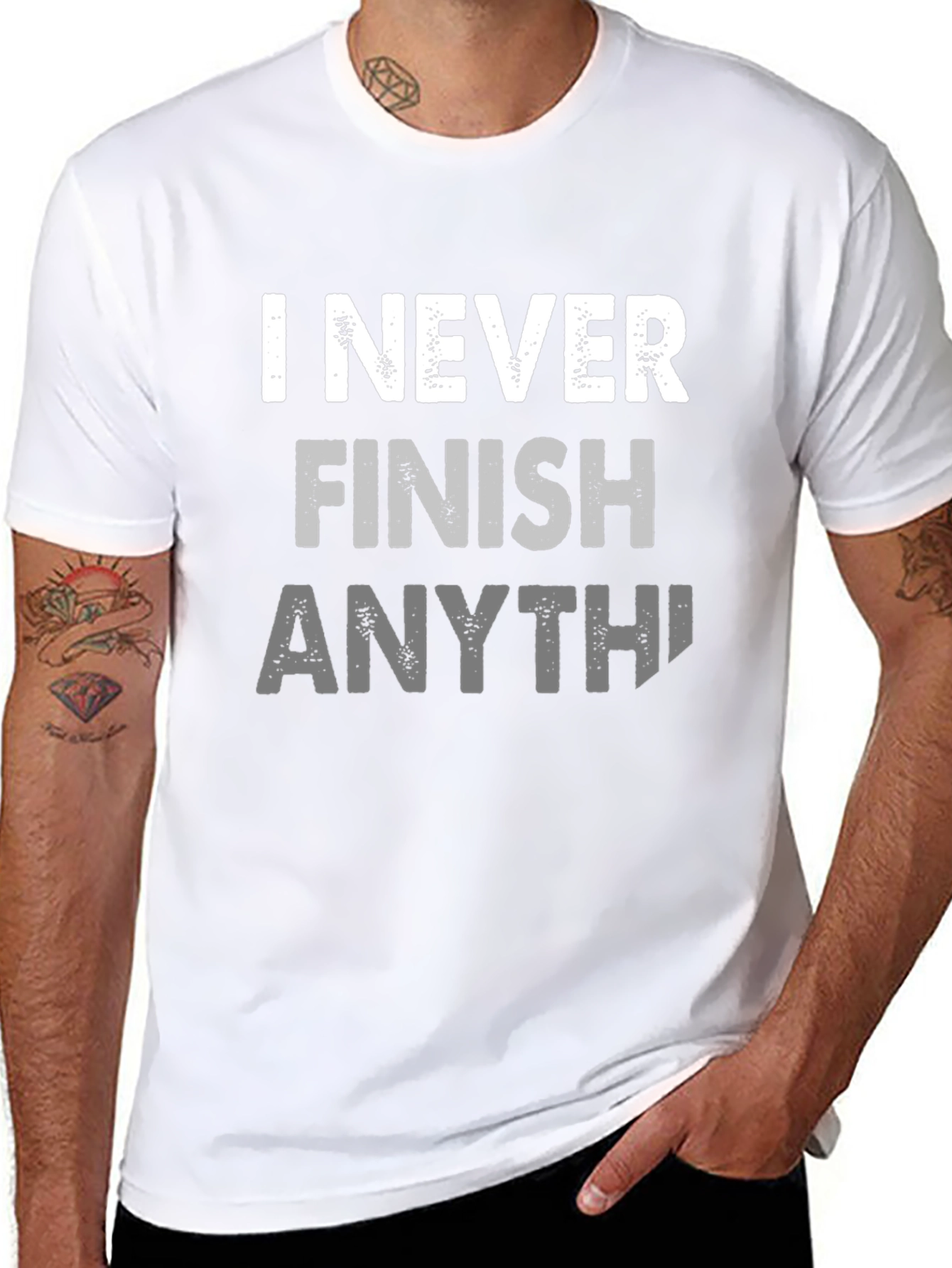 I Never Finish Anything Funny Graphic Tee