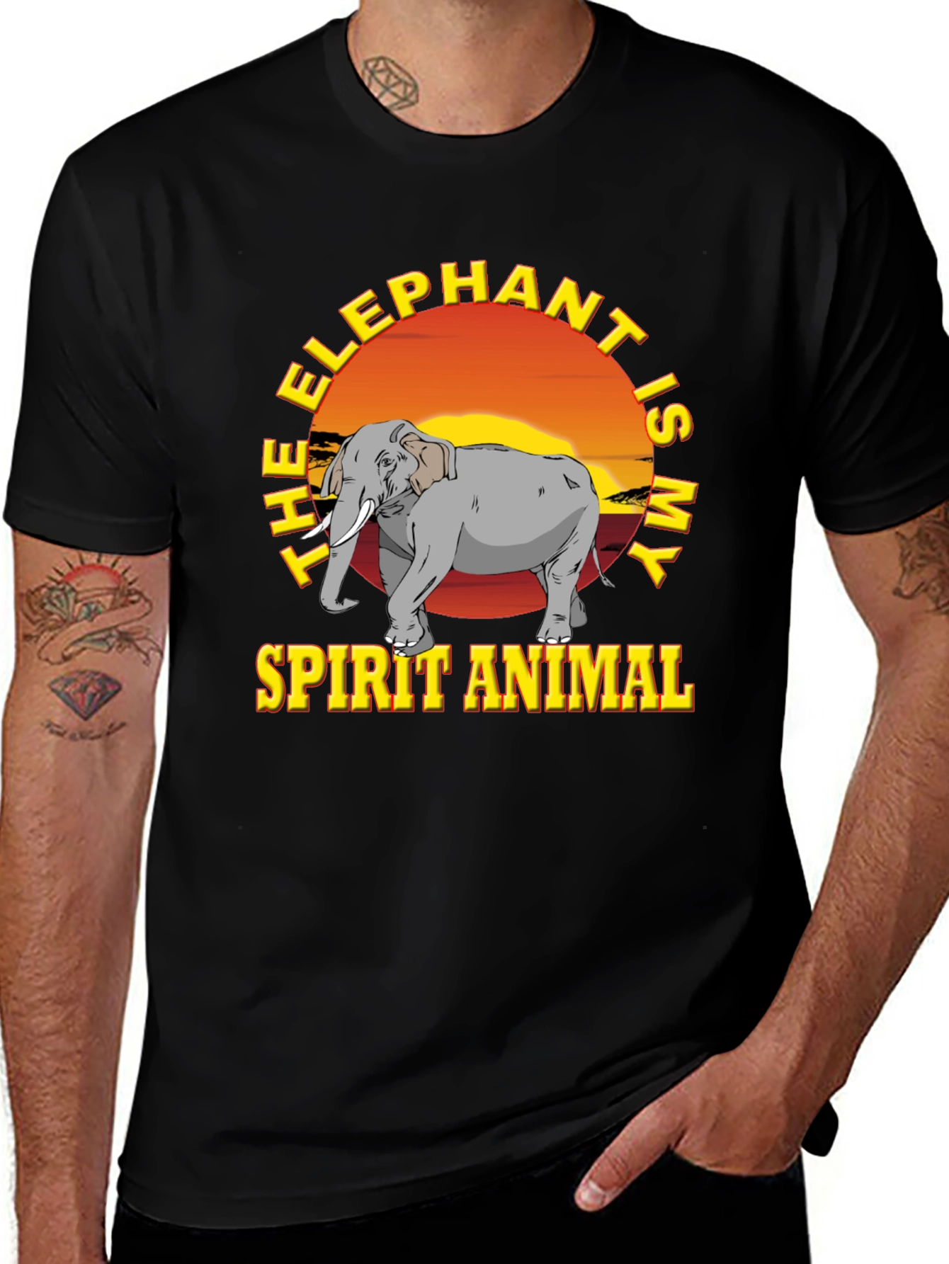 Elephant Spirit Animal Graphic T-Shirt