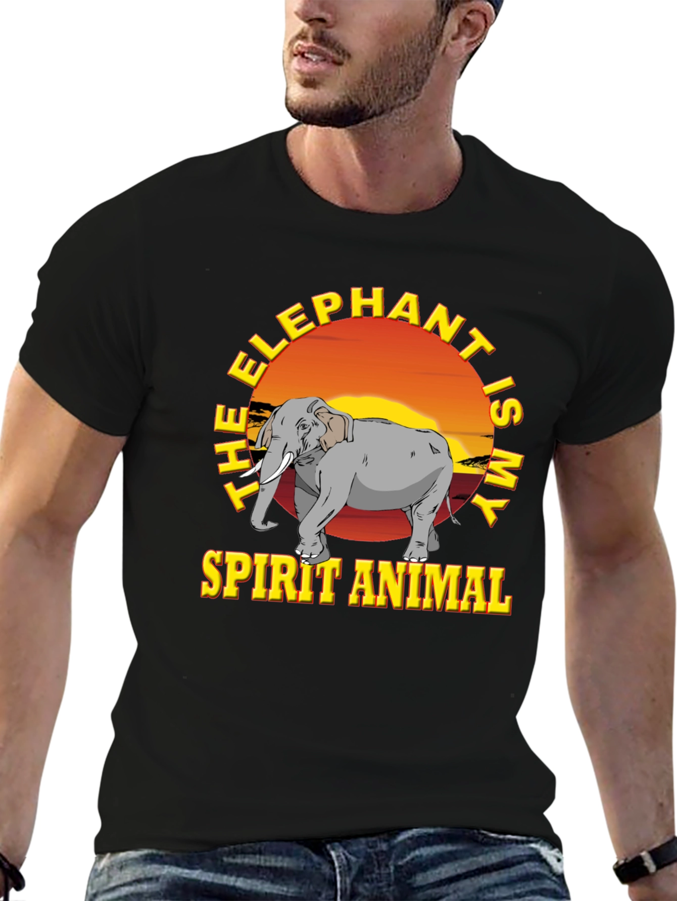 Elephant Spirit Animal Graphic T-Shirt