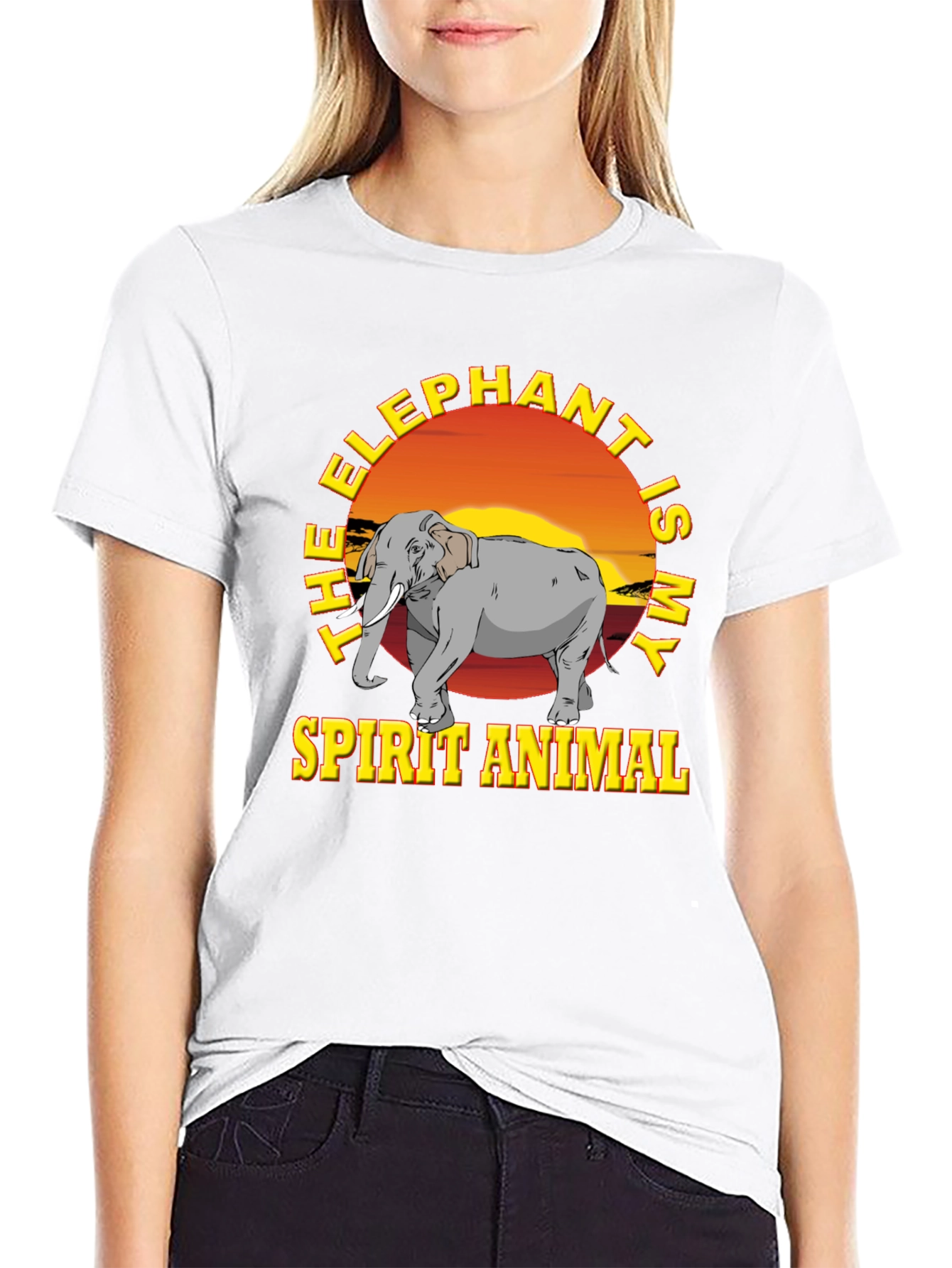 Elephant Spirit Animal Graphic T-Shirt