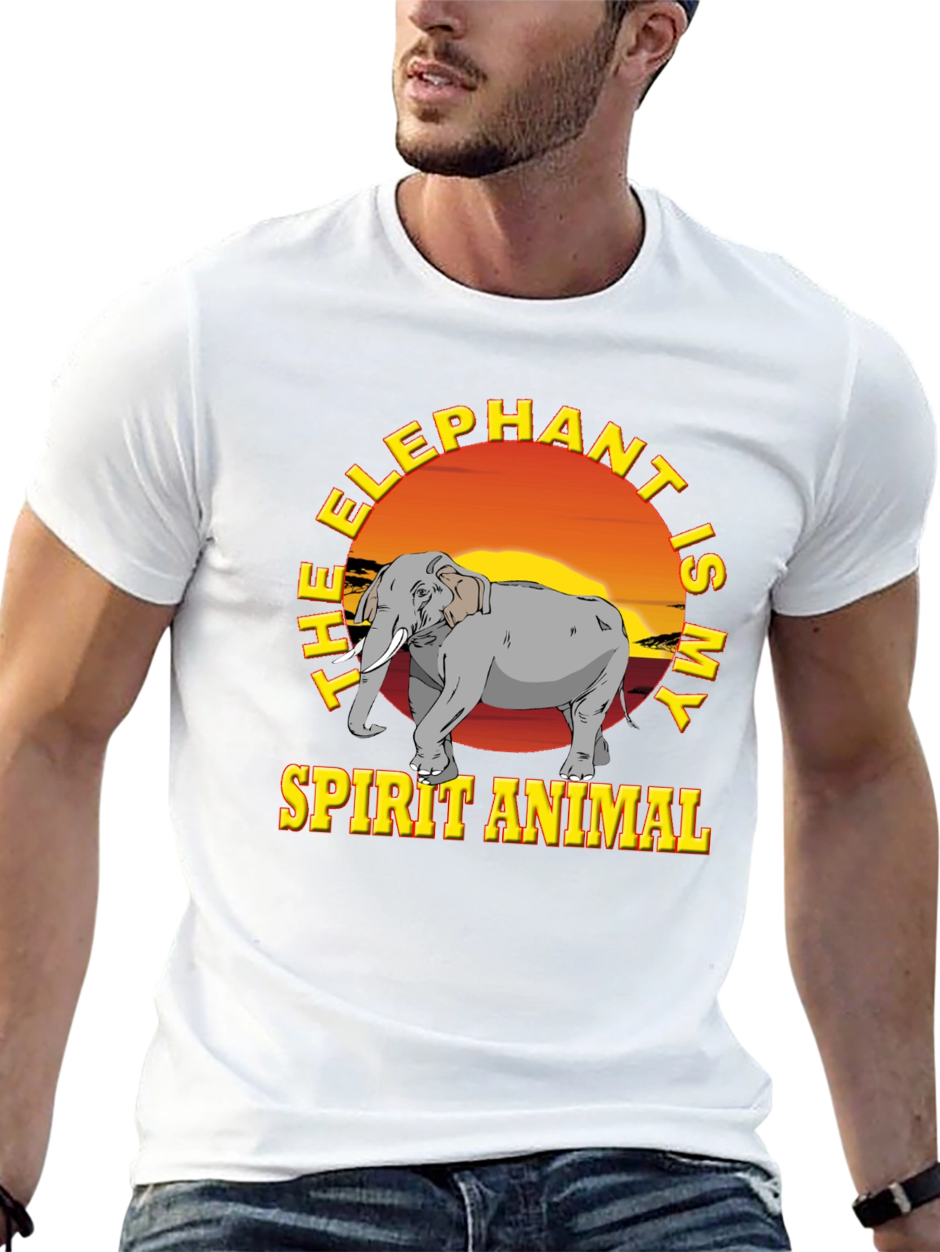 Elephant Spirit Animal Graphic T-Shirt