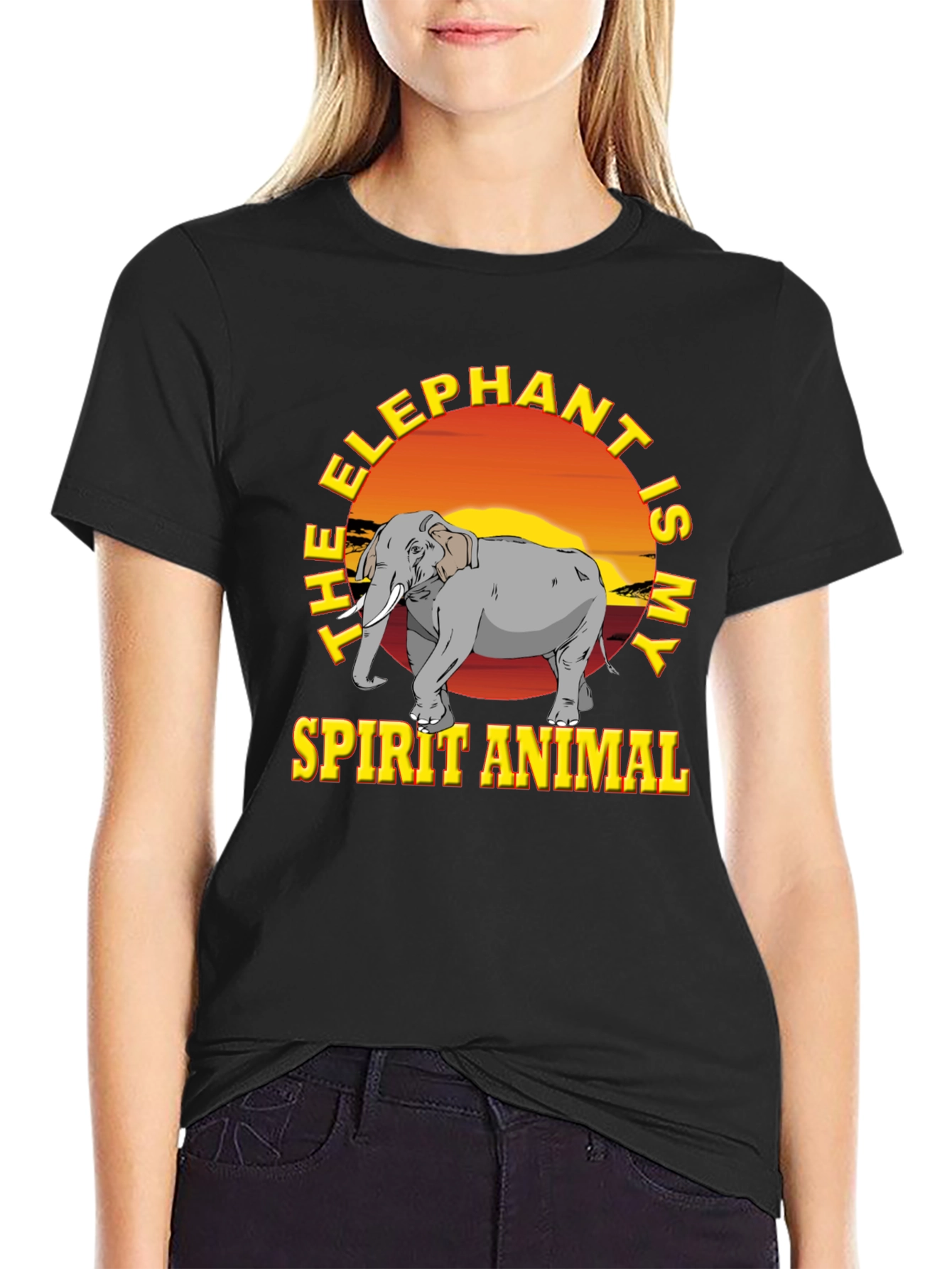 Elephant Spirit Animal Graphic T-Shirt