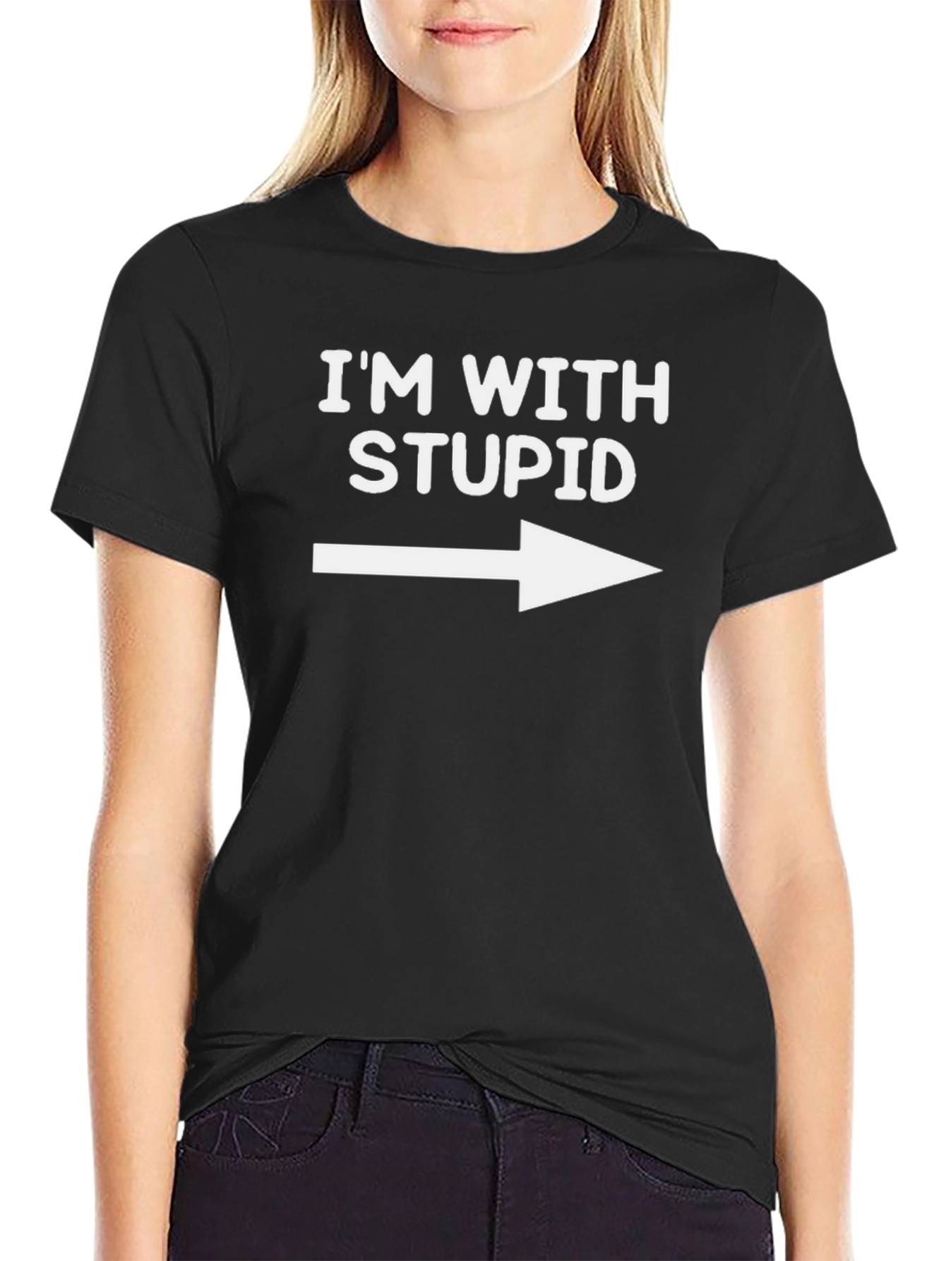 Im With Stupid T-Shirt - Funny Novelty Tee