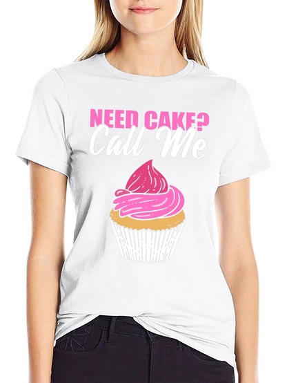 Need Cake? Call Me Black T-Shirt Cupcake