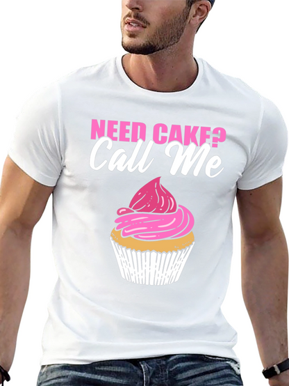 Need Cake? Call Me Black T-Shirt Cupcake