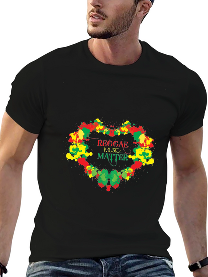 Reggae Music Matter Graphic T-Shirt - Black