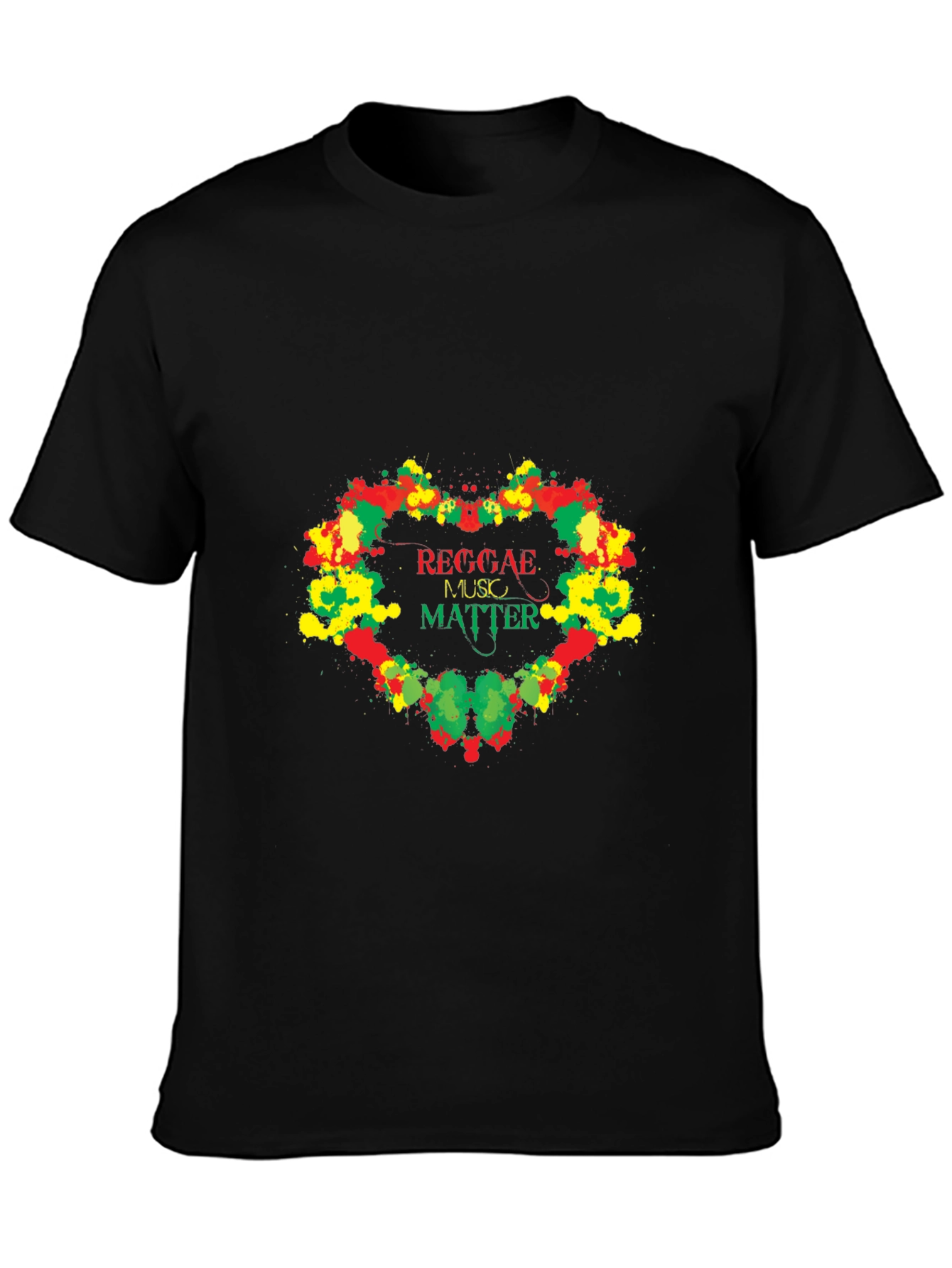 Reggae Music Matter Graphic T-Shirt - Black