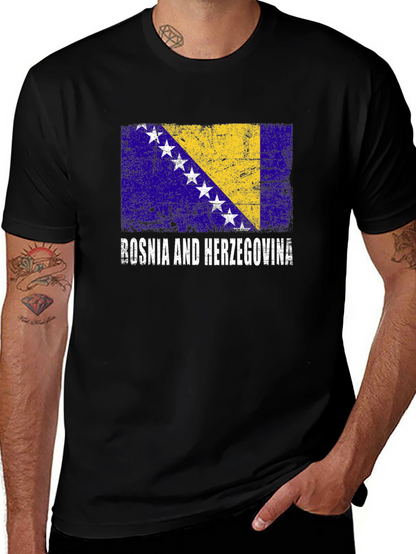 Bosnia & Herzegovina Flag Graphic T-Shirt