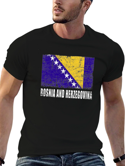 Bosnia & Herzegovina Flag Graphic T-Shirt