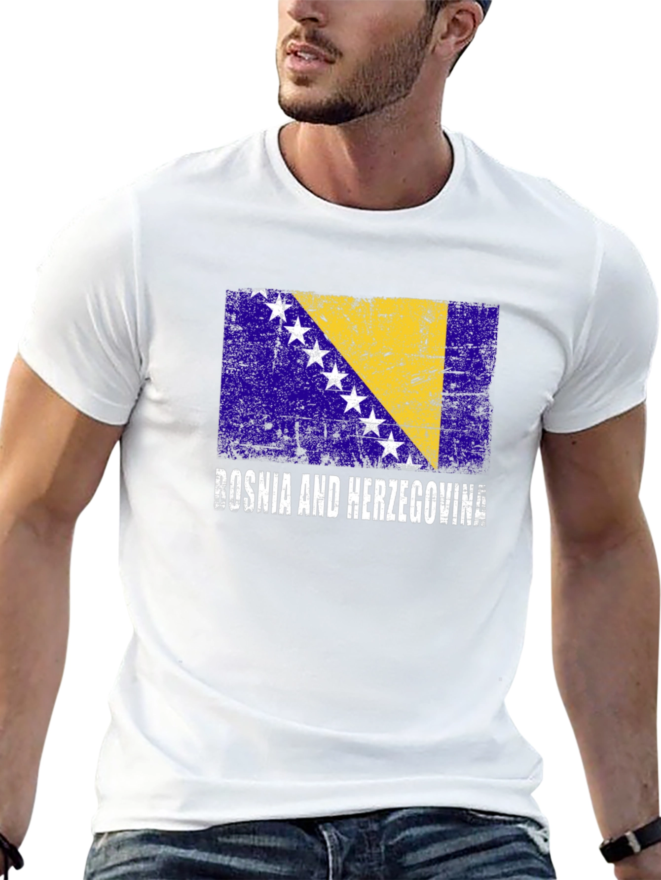 Bosnia & Herzegovina Flag Graphic T-Shirt