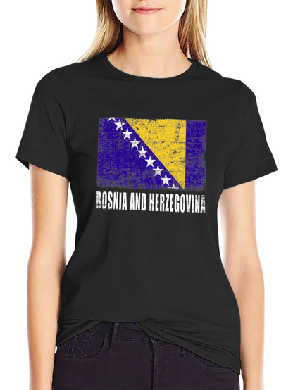 Bosnia & Herzegovina Flag Graphic T-Shirt