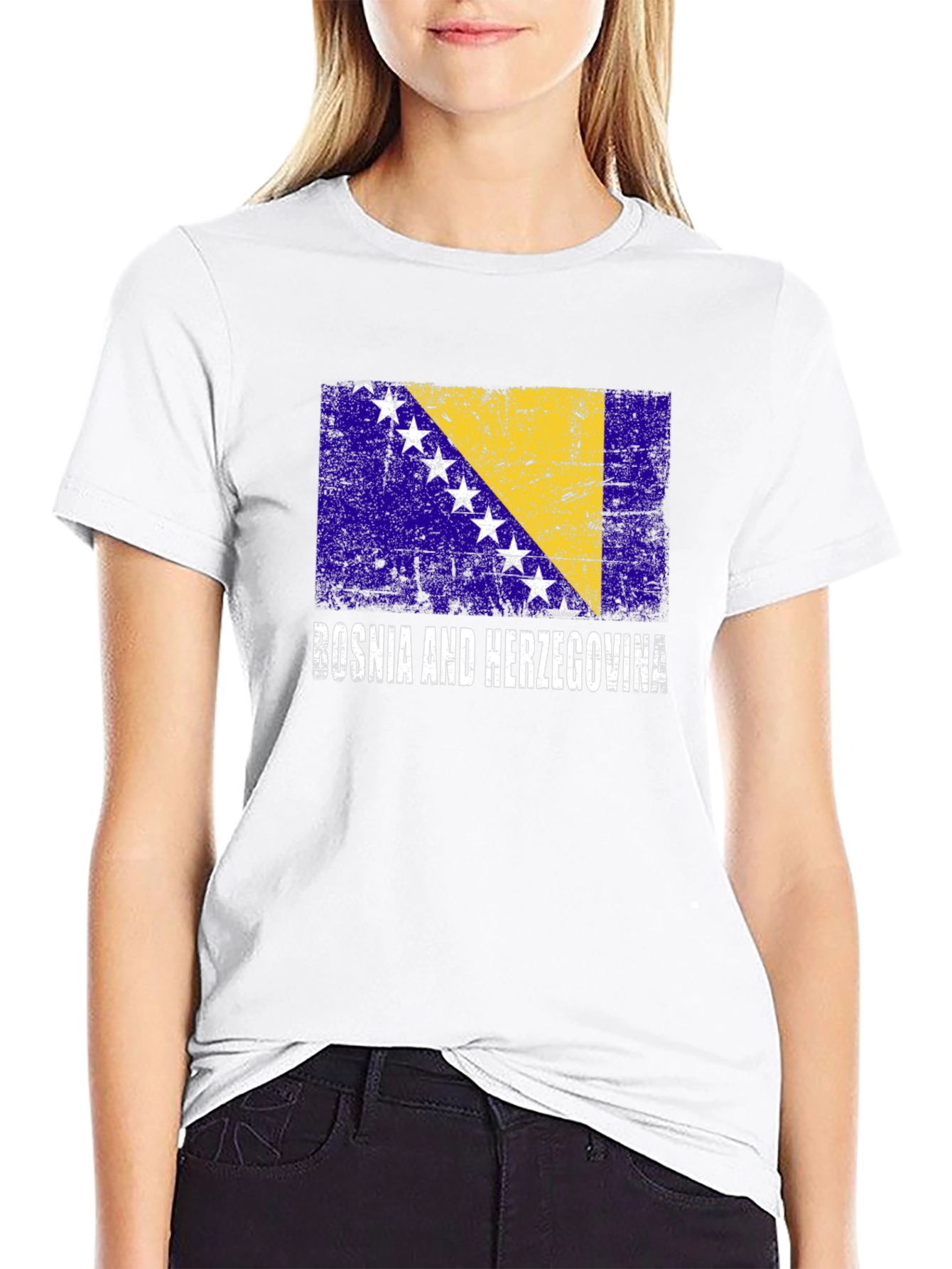 Bosnia & Herzegovina Flag Graphic T-Shirt
