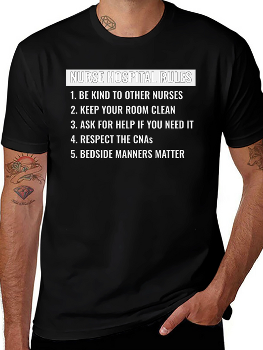Nurse Hospital Rules Graphic Tee