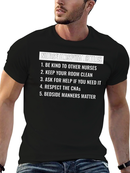 Nurse Hospital Rules Graphic Tee