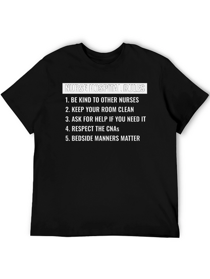 Nurse Hospital Rules Graphic Tee