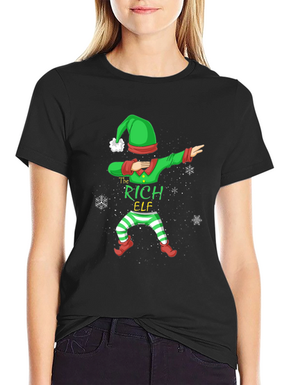 The Rich Elf Dabbing Christmas T-Shirt