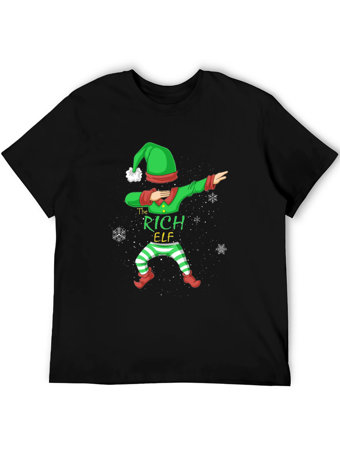 The Rich Elf Dabbing Christmas T-Shirt