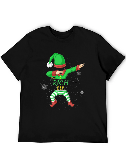 The Rich Elf Dabbing Christmas T-Shirt