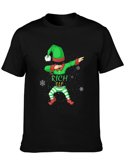 The Rich Elf Dabbing Christmas T-Shirt
