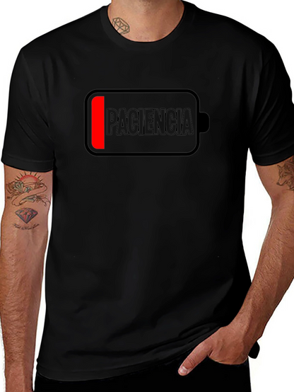 Low Patience Battery Mens Black T-Shirt