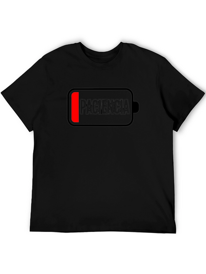 Low Patience Battery Mens Black T-Shirt