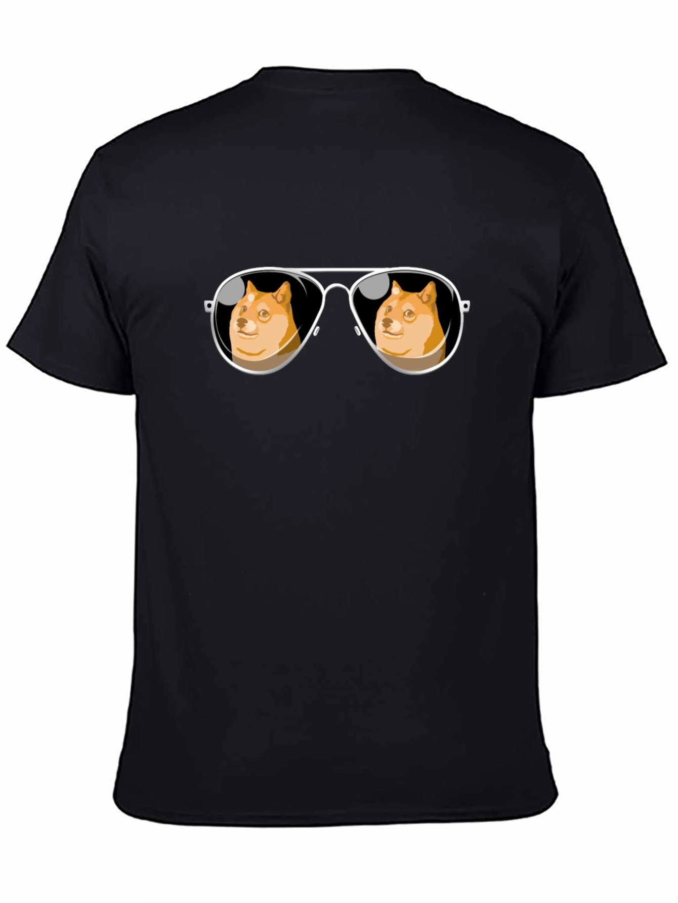 Doge Meme Sunglasses T-Shirt - Trendy Black Tee