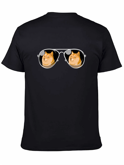 Doge Meme Sunglasses T-Shirt - Trendy Black Tee