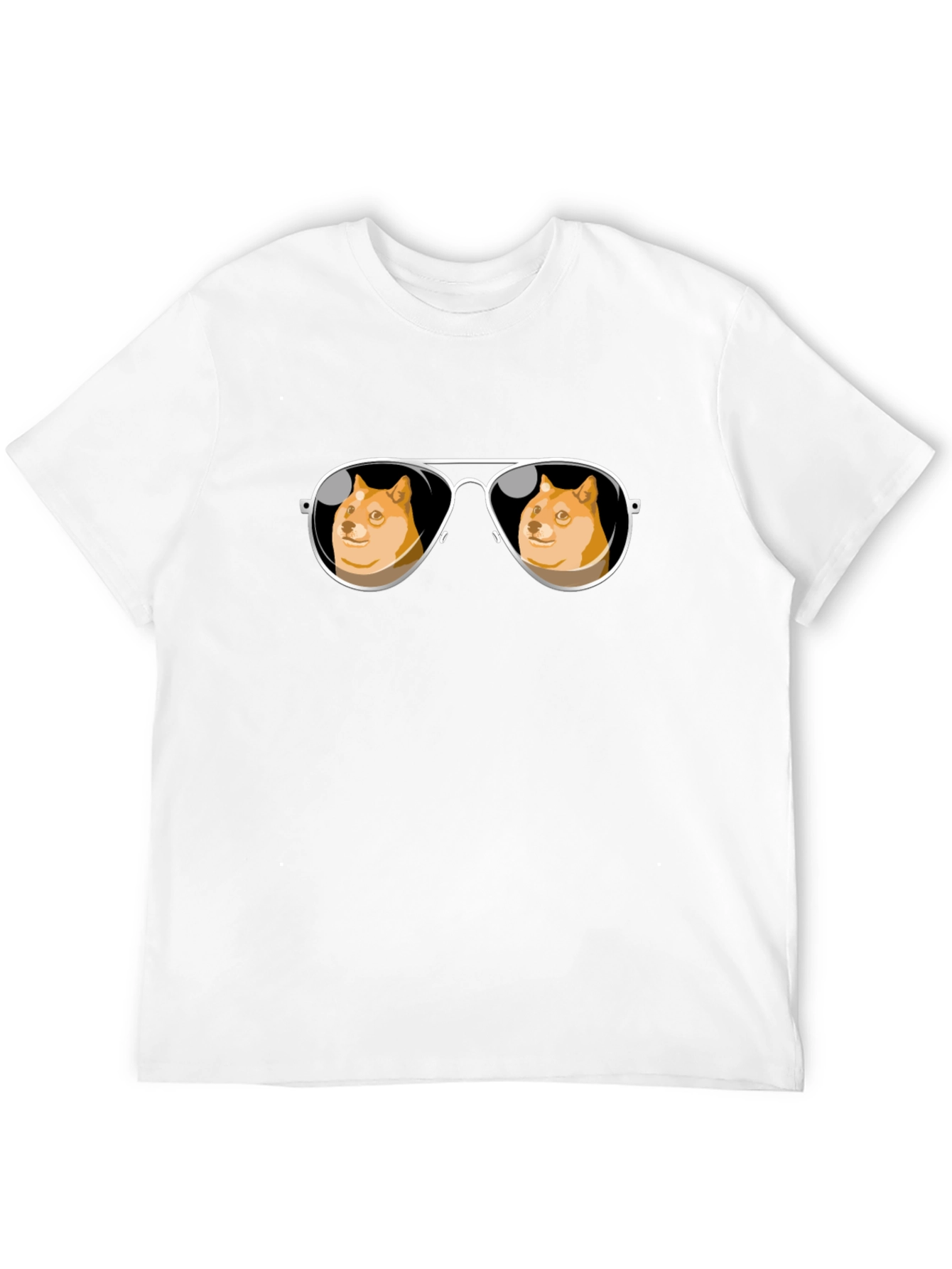 Doge Meme Sunglasses T-Shirt - Trendy Black Tee