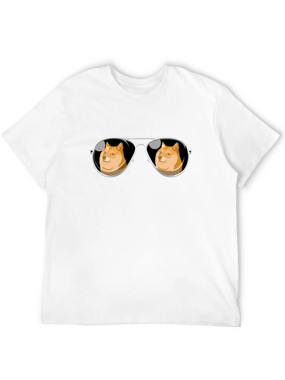 Doge Meme Sunglasses T-Shirt - Trendy Black Tee