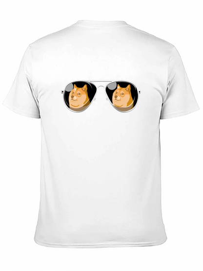 Doge Meme Sunglasses T-Shirt - Trendy Black Tee