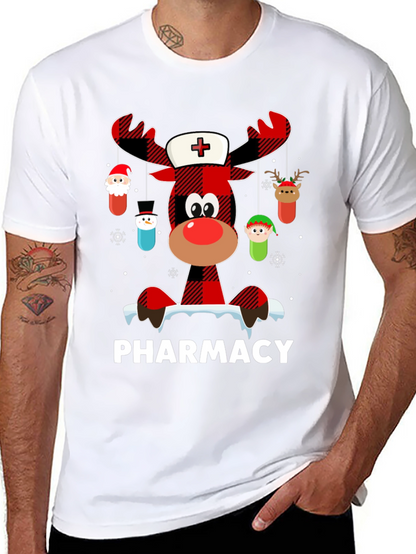 Pharmacy Christmas Reindeer T-Shirt