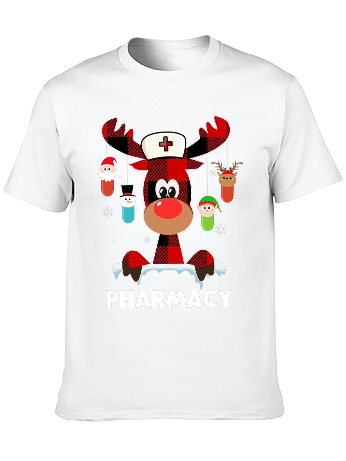 Pharmacy Christmas Reindeer T-Shirt