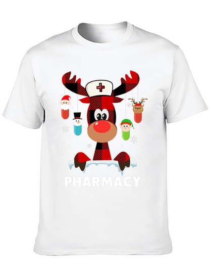 Pharmacy Christmas Reindeer T-Shirt