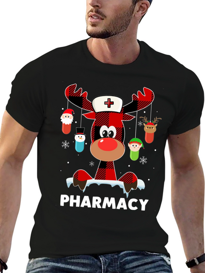 Pharmacy Christmas Reindeer T-Shirt