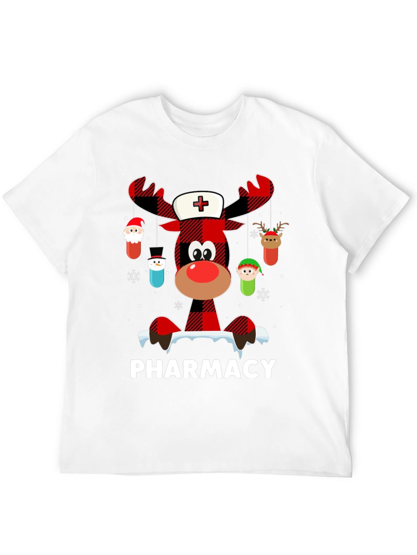 Pharmacy Christmas Reindeer T-Shirt